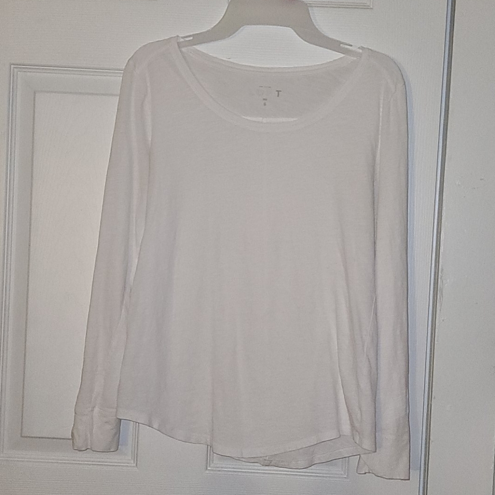 LOFT Long-Sleeve Wide Crew Neck Top